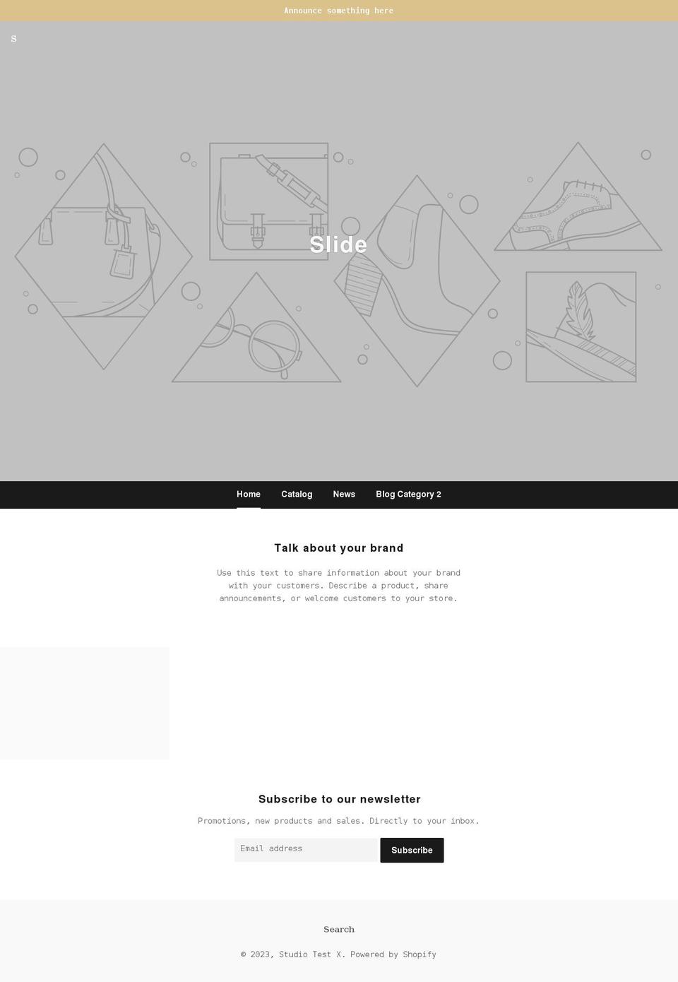 studio-test-x.myshopify.com shopify website screenshot