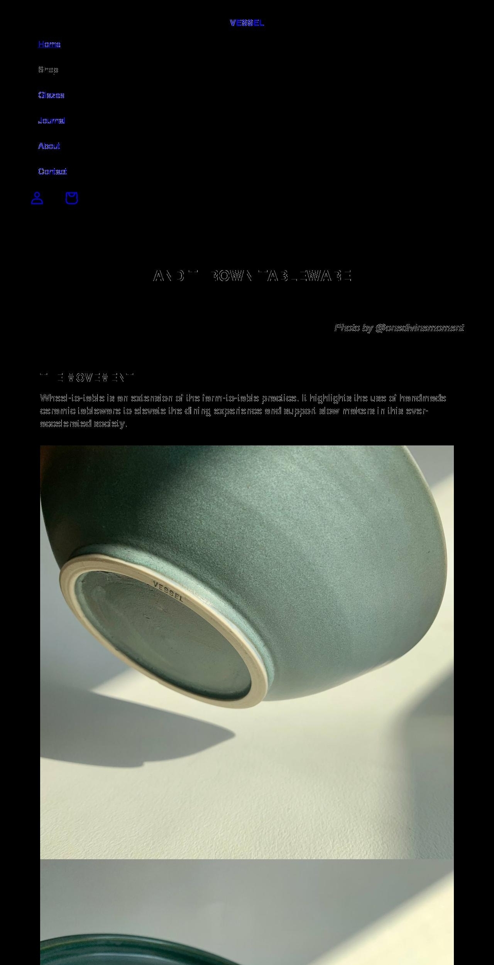 studio-vessel.com shopify website screenshot