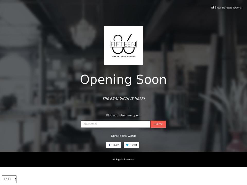studio1586.com shopify website screenshot