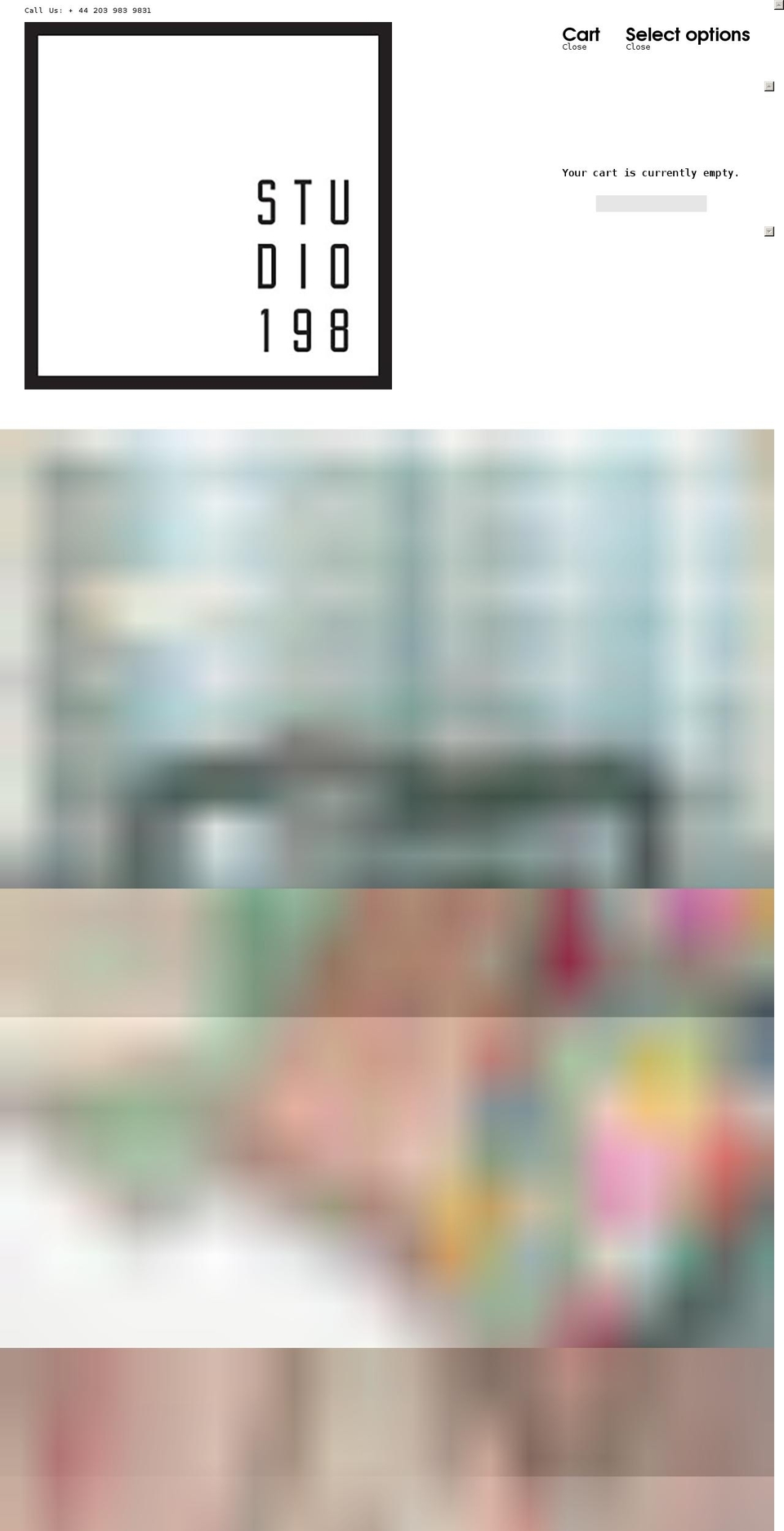 studio198.com shopify website screenshot