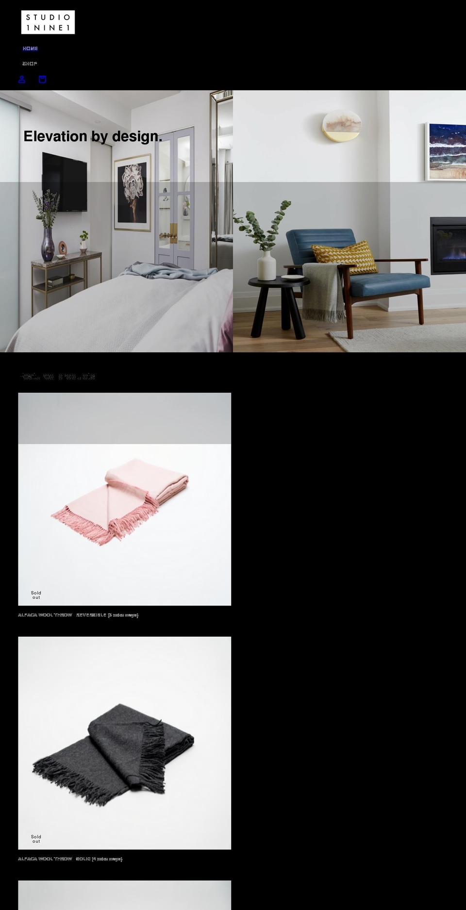 studio1nine1.myshopify.com shopify website screenshot