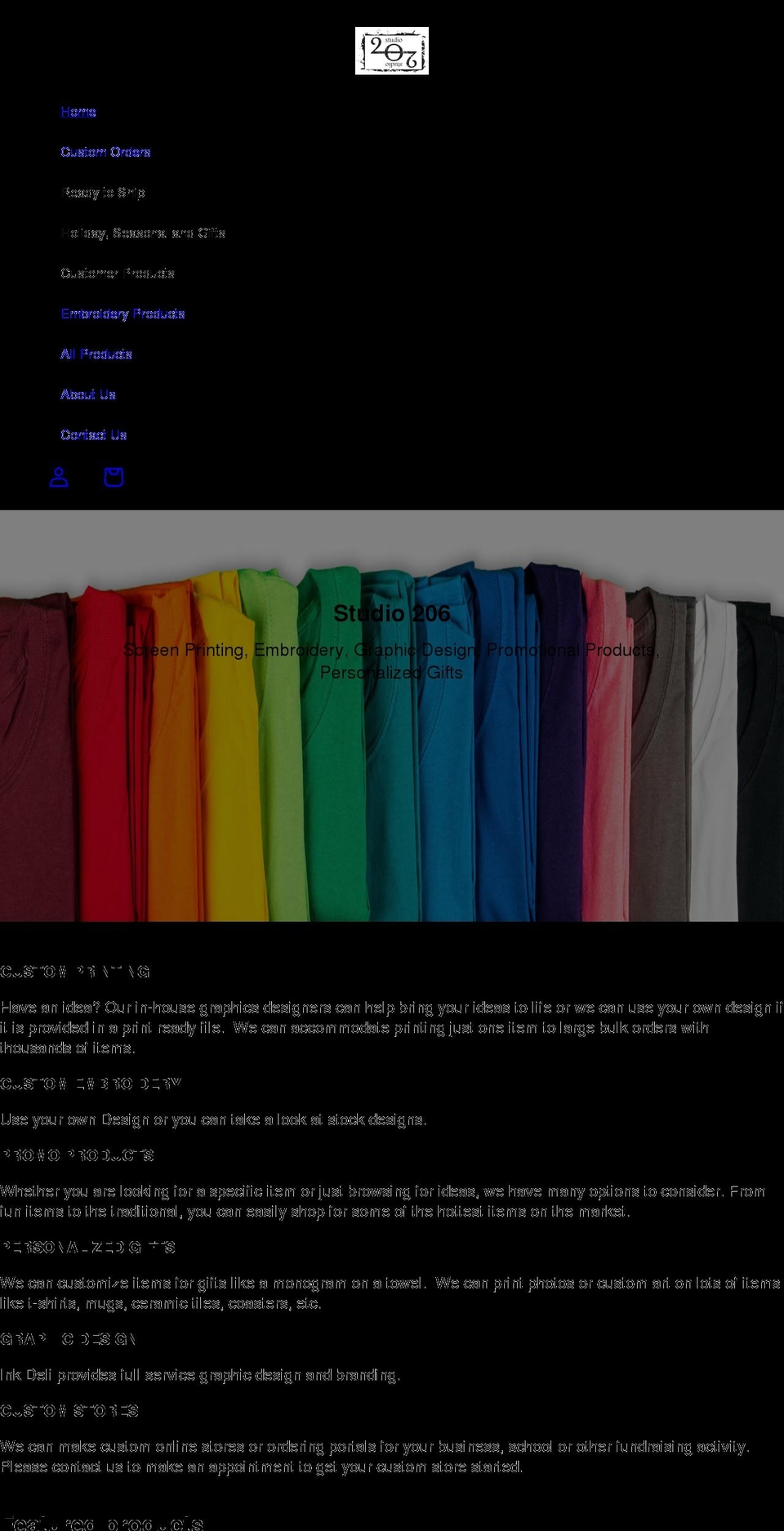 studio206.com shopify website screenshot
