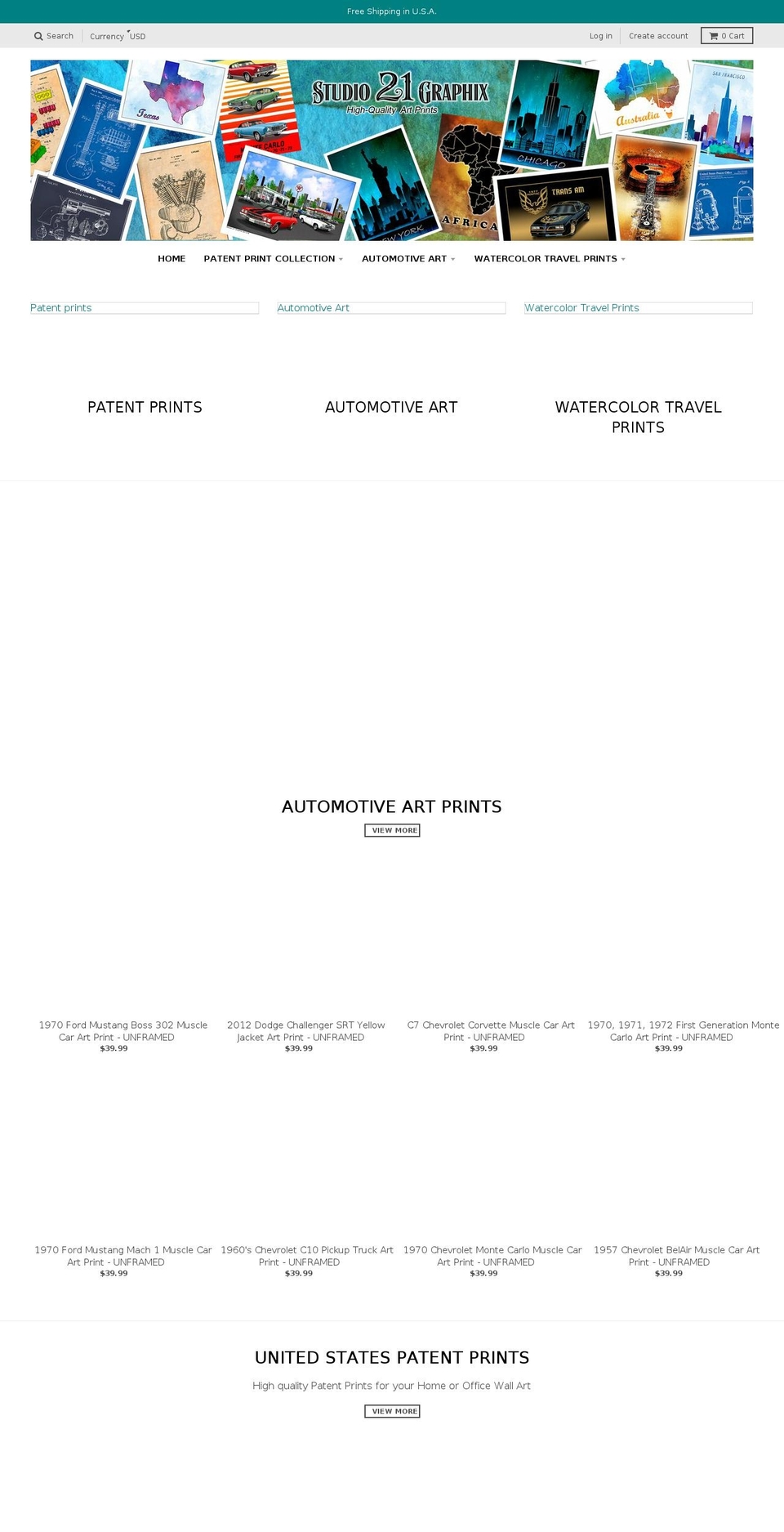 studio21graphix.com shopify website screenshot