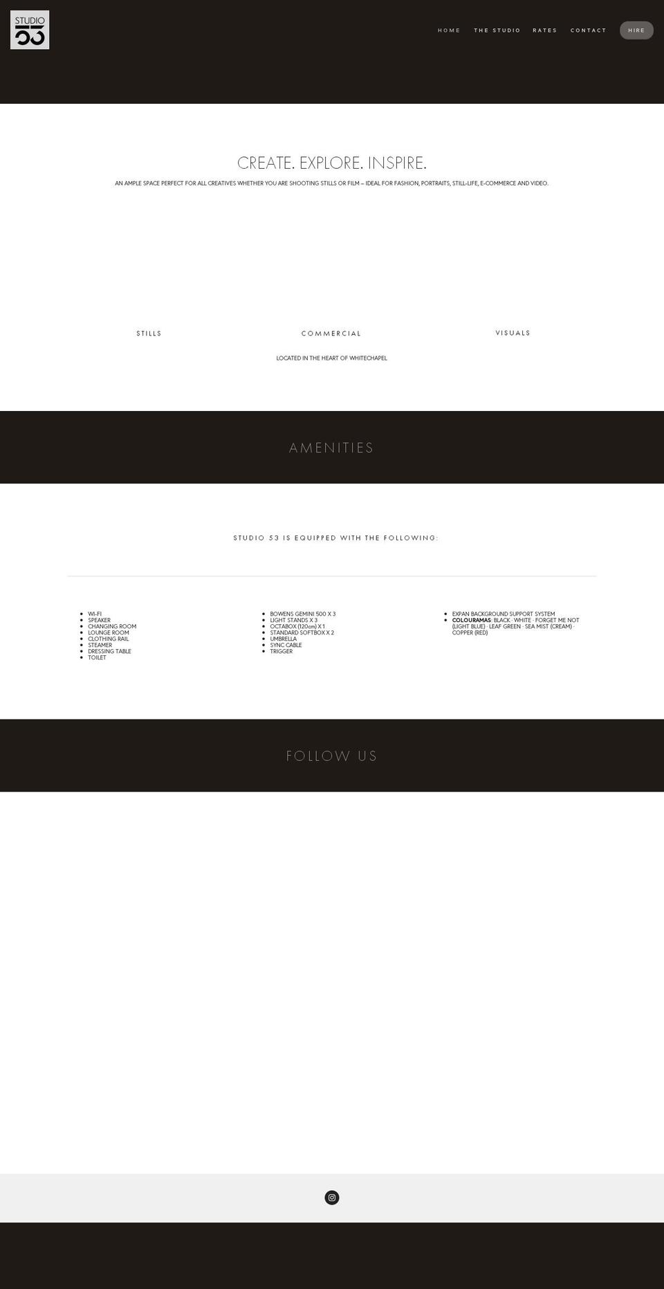 studio53.london shopify website screenshot