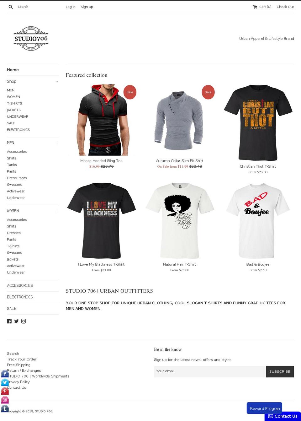 studio706.myshopify.com shopify website screenshot