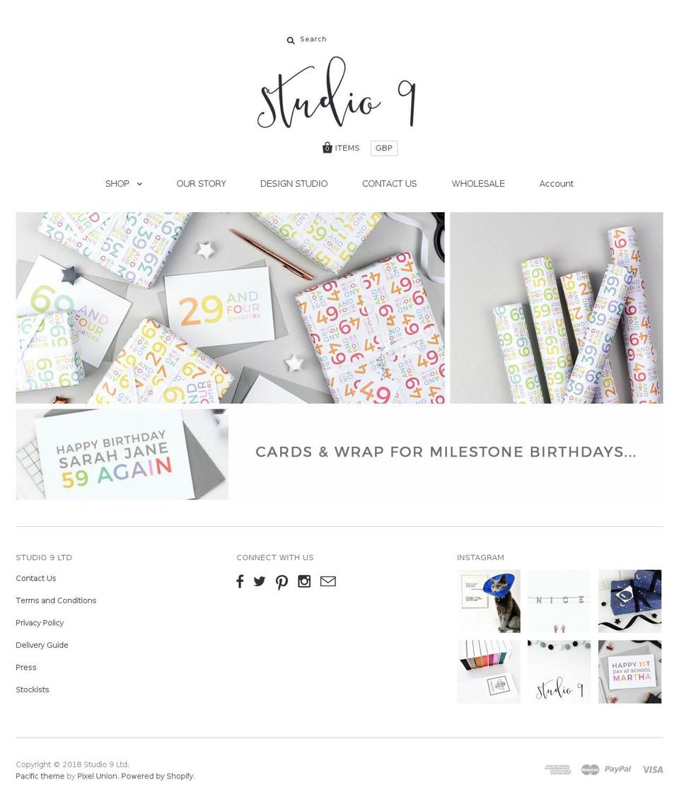 studio9ltd.com shopify website screenshot