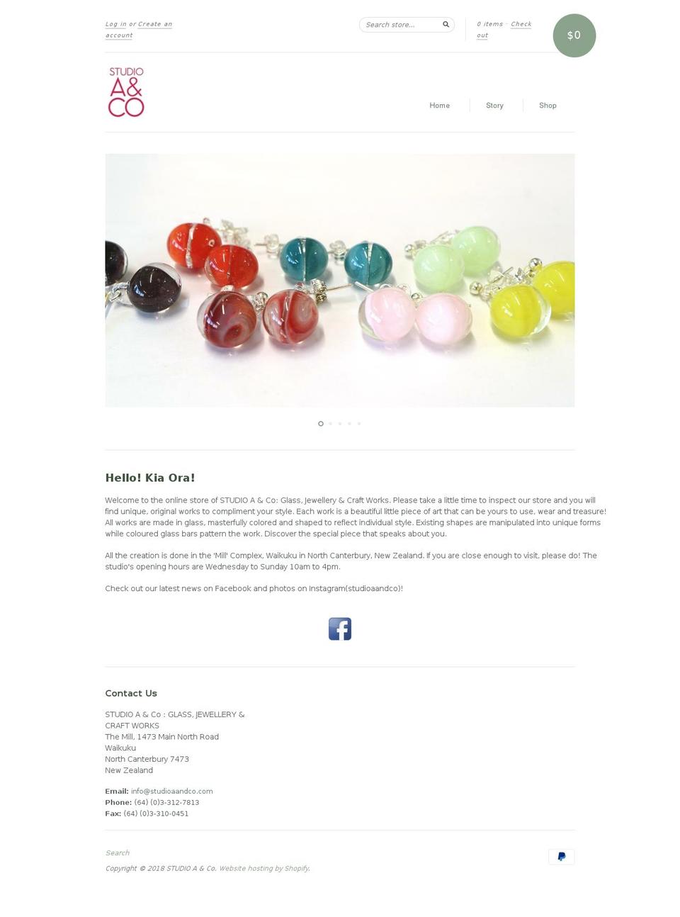 studioaandco.com shopify website screenshot