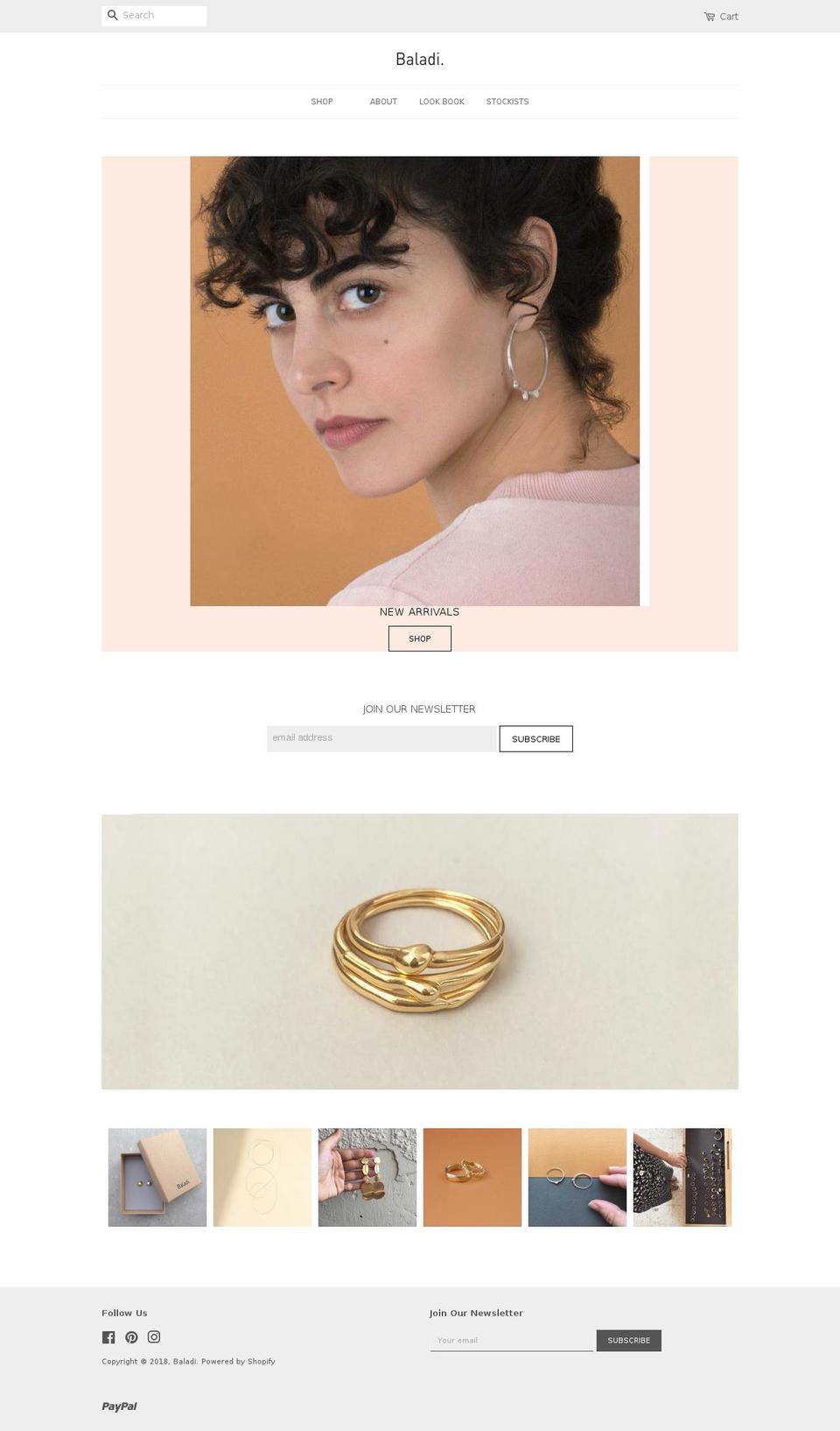 studiobaladi.com shopify website screenshot