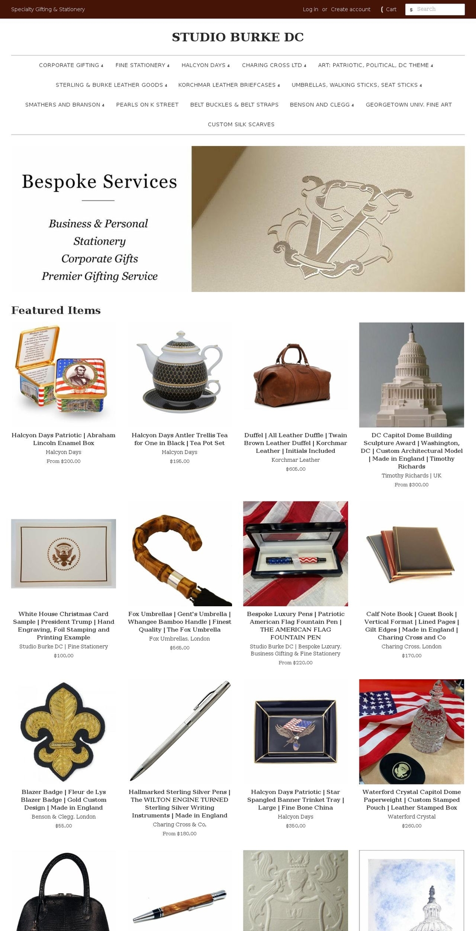 studioburkedc.com shopify website screenshot