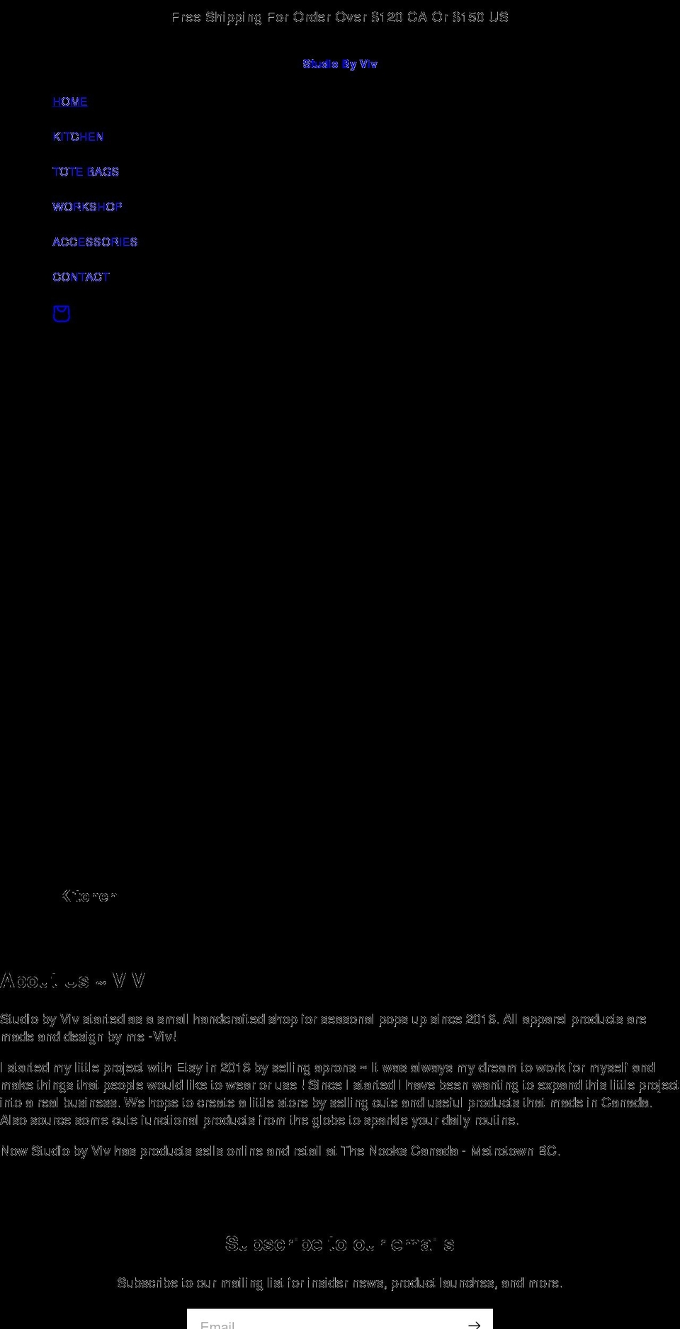 studiobyviv.com shopify website screenshot