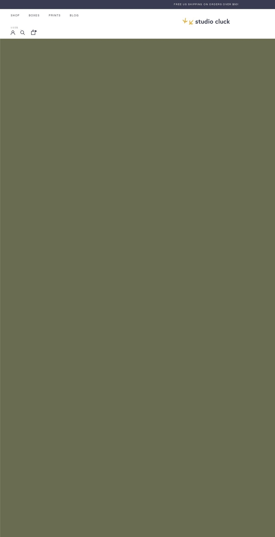 studiocluck.com shopify website screenshot