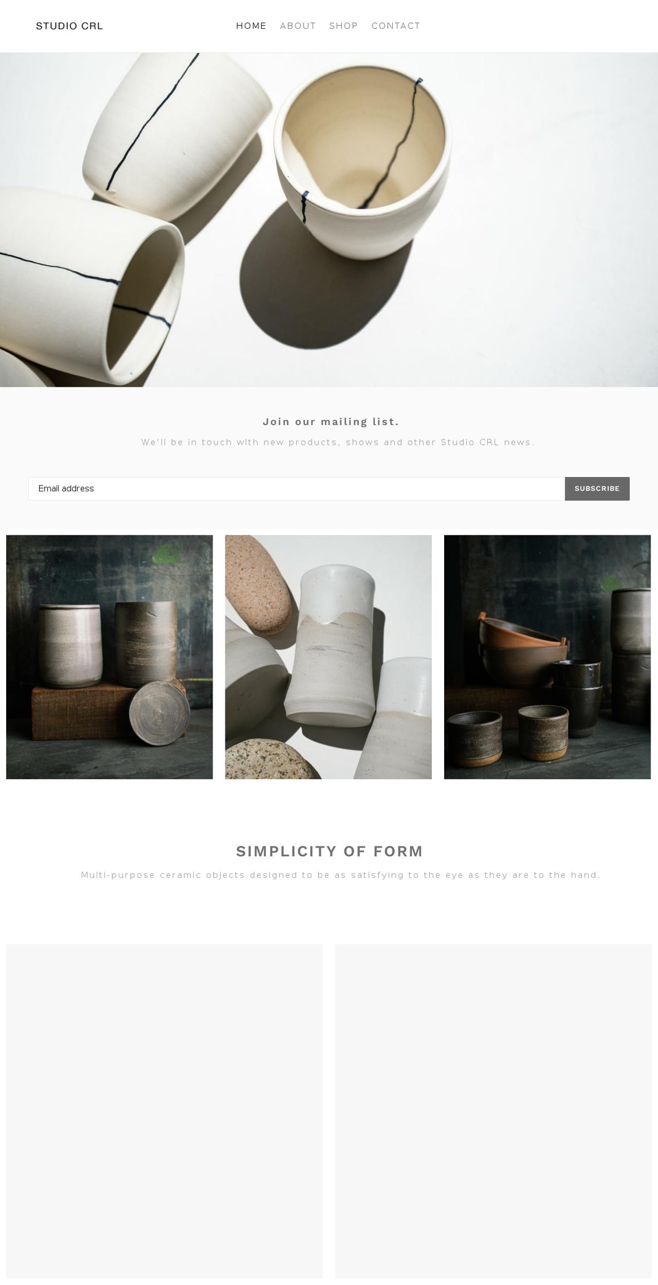 studiocrl.com — Shopify storefront screenshot