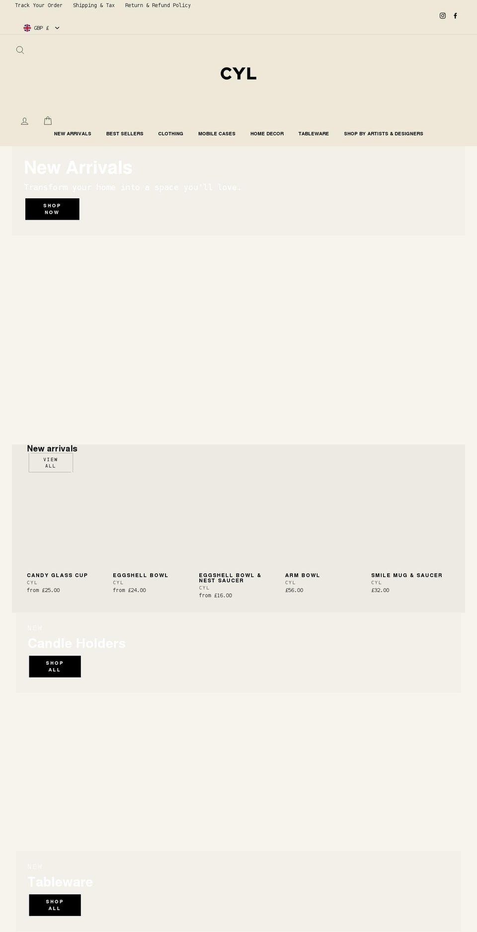 studiocyl.com shopify website screenshot