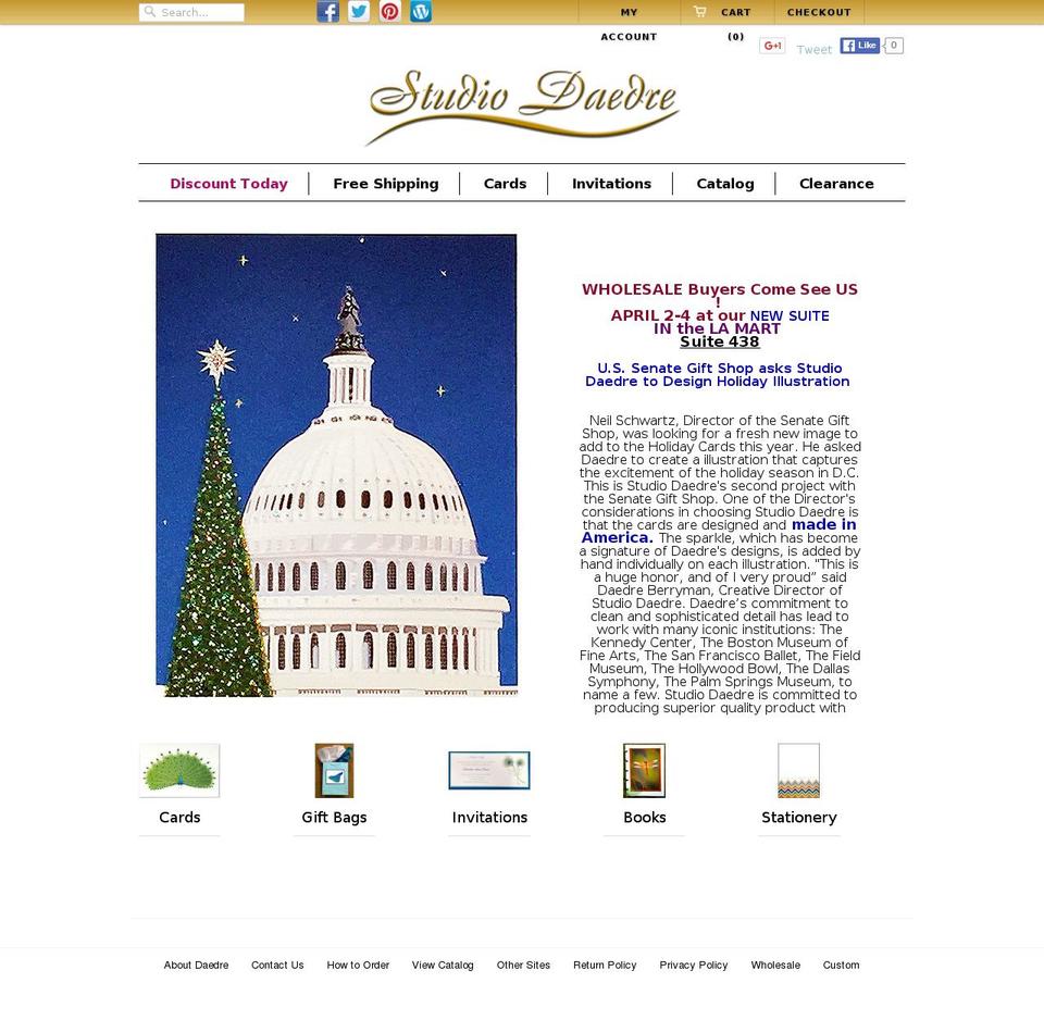 studiodaedre.com shopify website screenshot