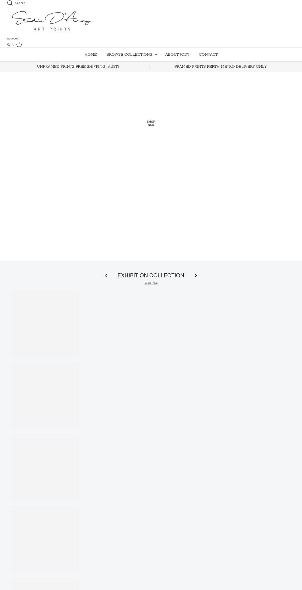 studiodarcy.com shopify website screenshot