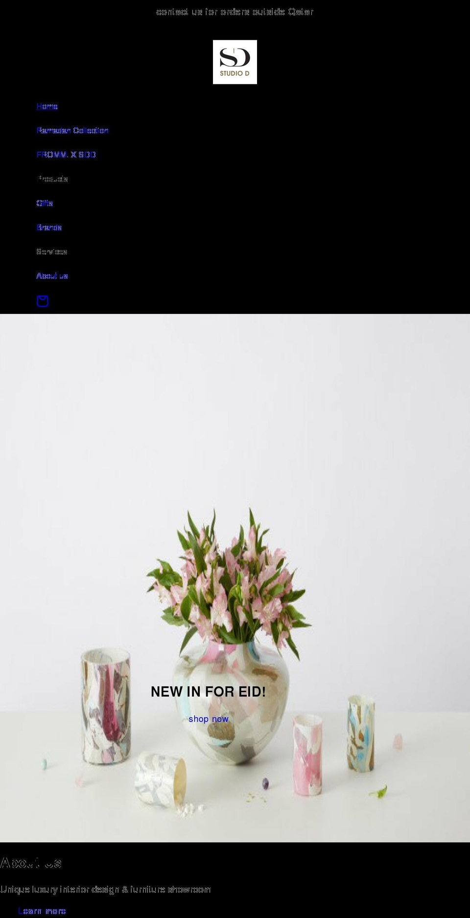 studioddecor.com shopify website screenshot