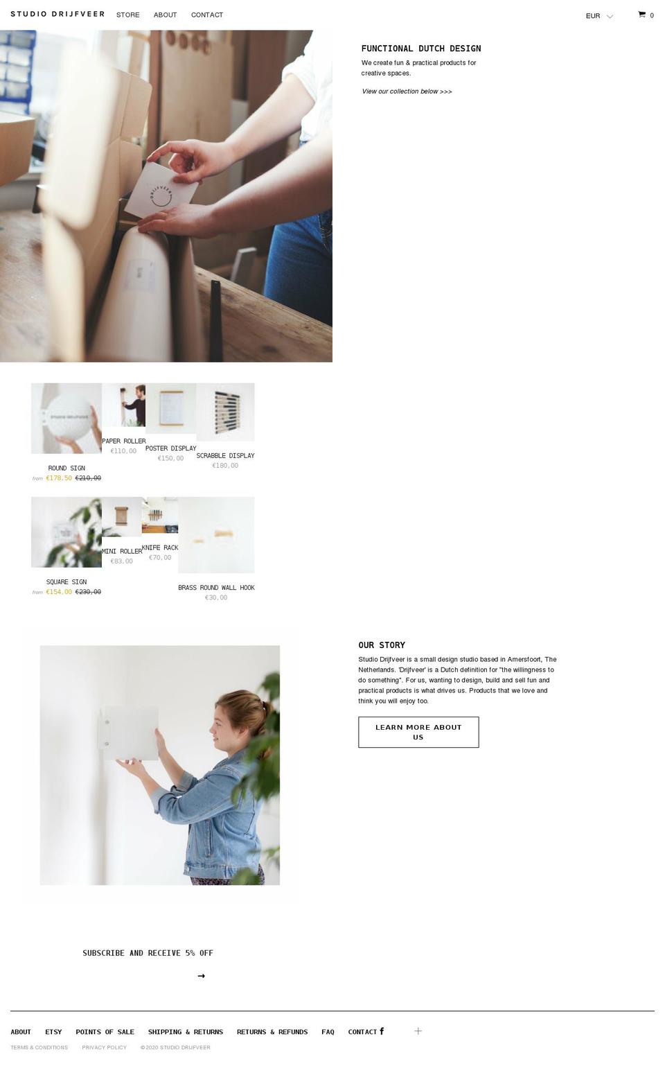 studiodrijfveer.com shopify website screenshot