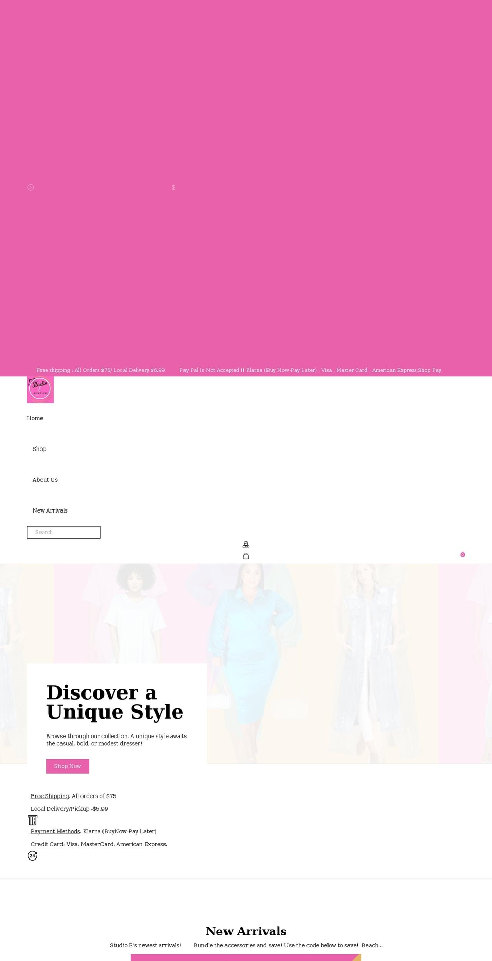 New Website Shopify theme site example studioeboutique.com