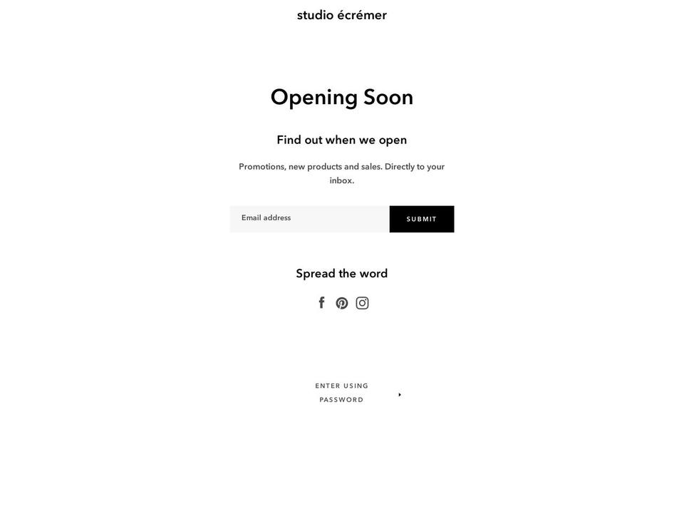 studioecremer.com shopify website screenshot