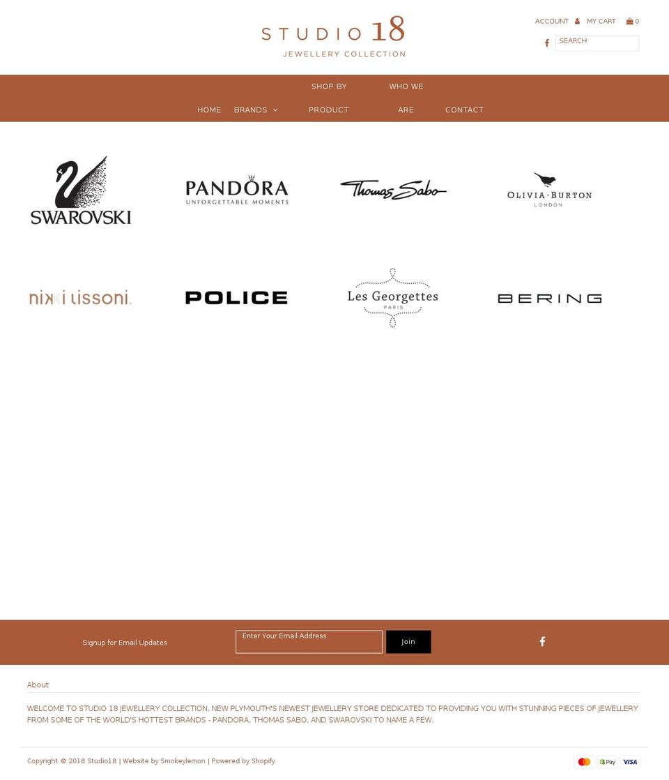 studioeighteen.co.nz shopify website screenshot