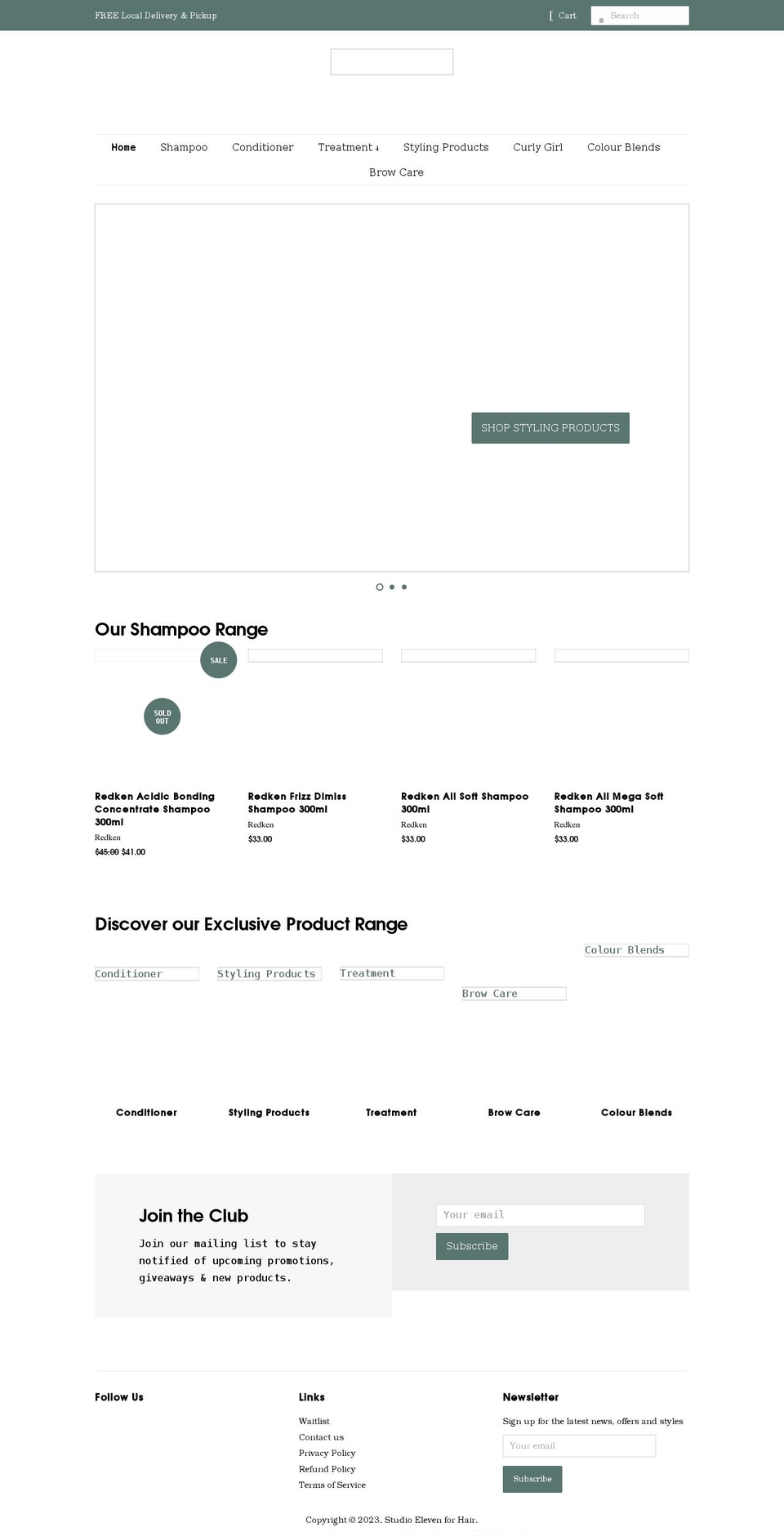 studioeleven.com.au shopify website screenshot