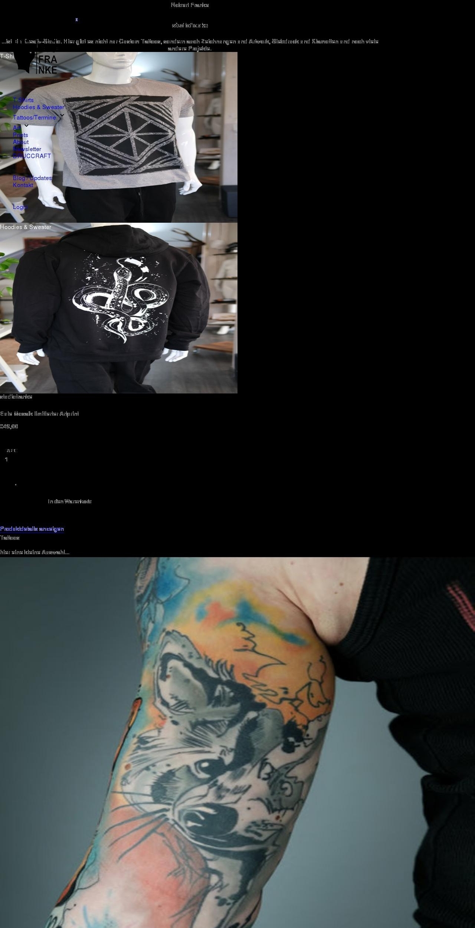 studiofranke.com shopify website screenshot