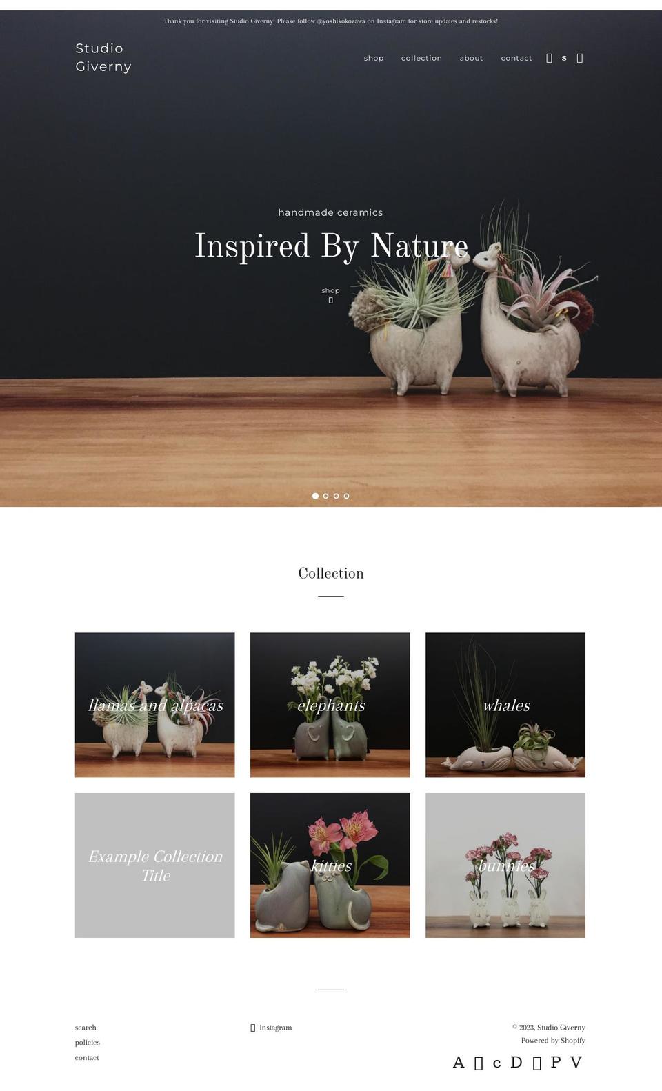 studiogiverny.com shopify website screenshot