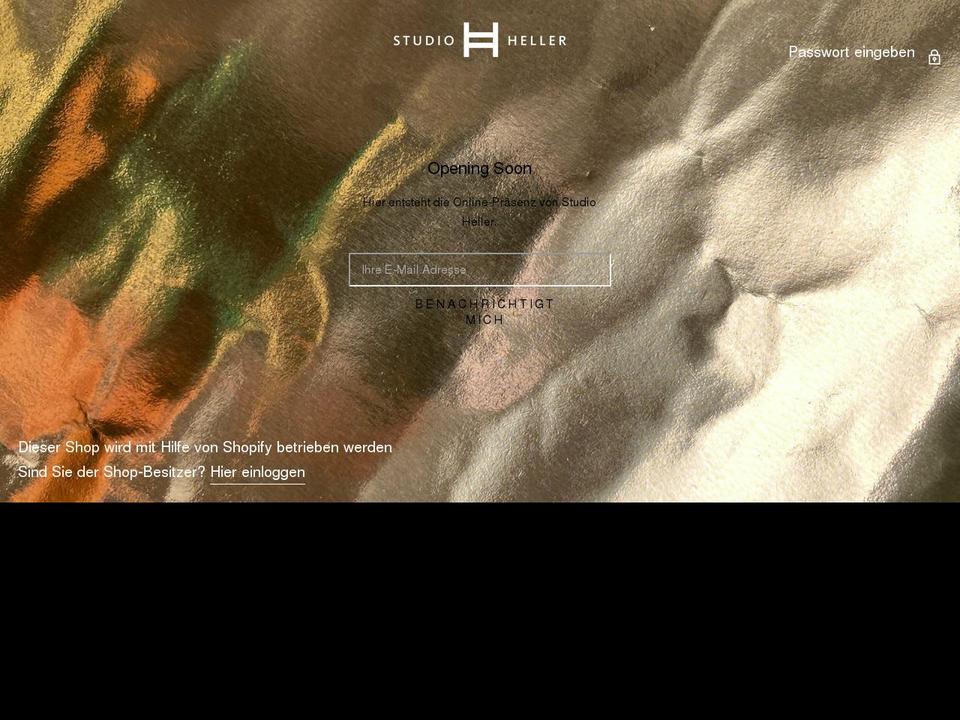studioheller.com shopify website screenshot