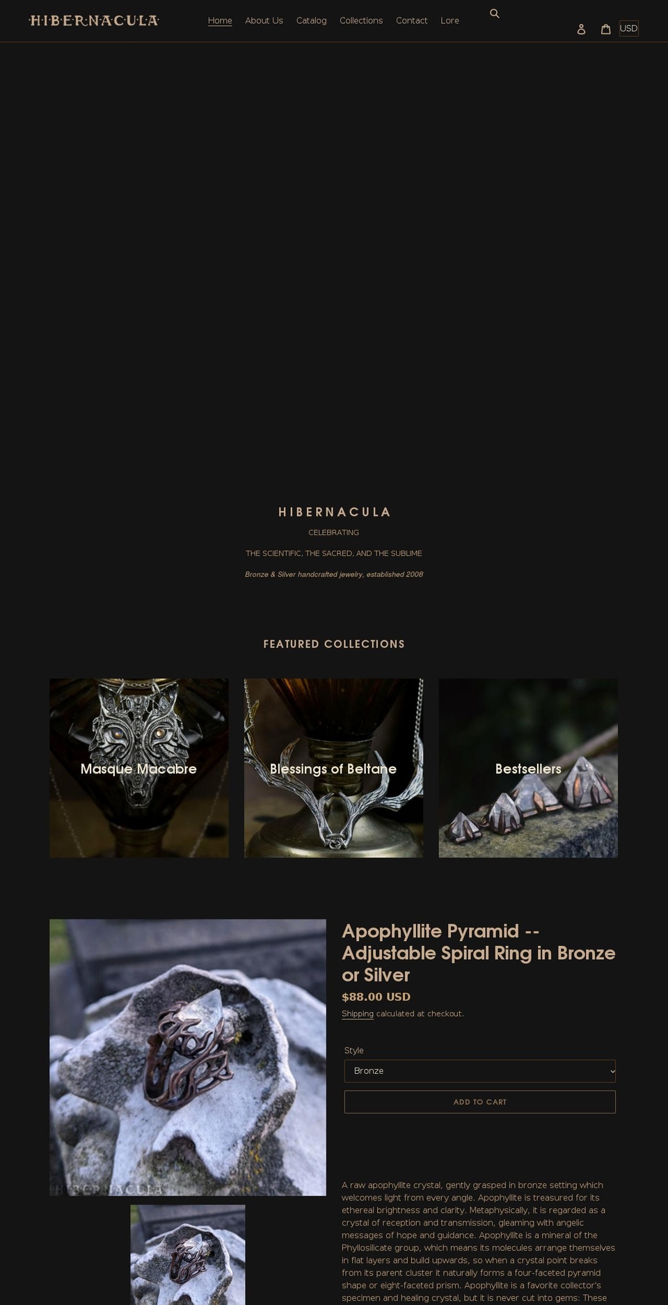 studiohibernacula.com shopify website screenshot