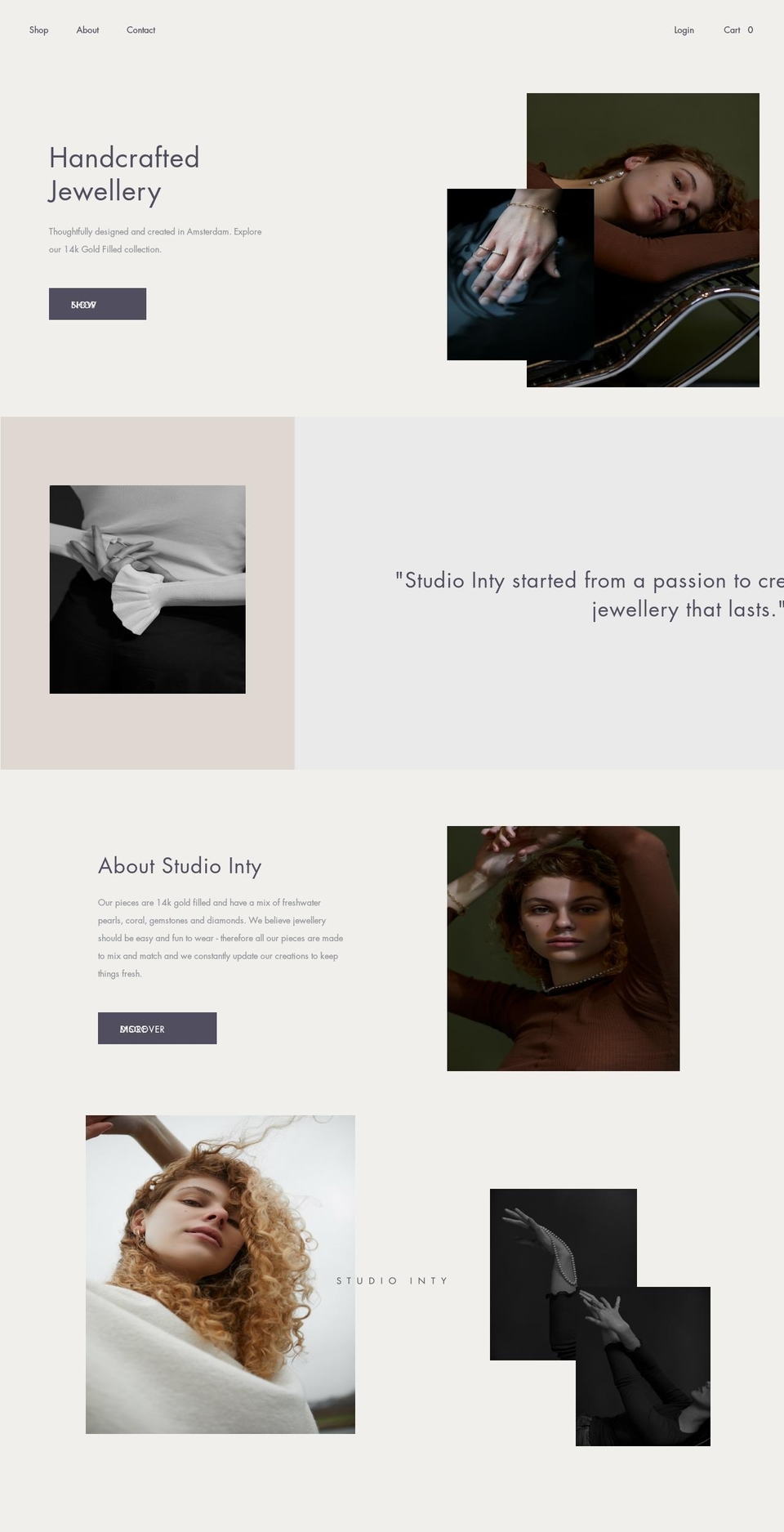 studiointy.com shopify website screenshot