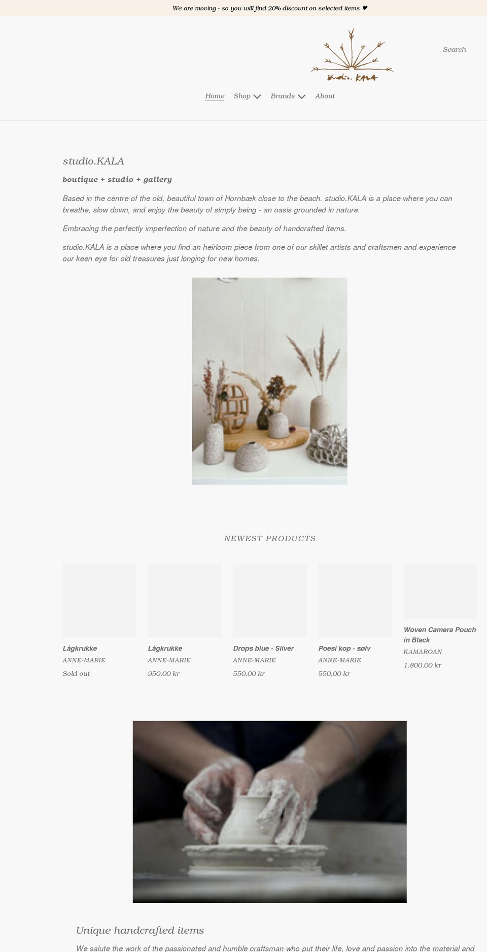 studiokala.dk shopify website screenshot