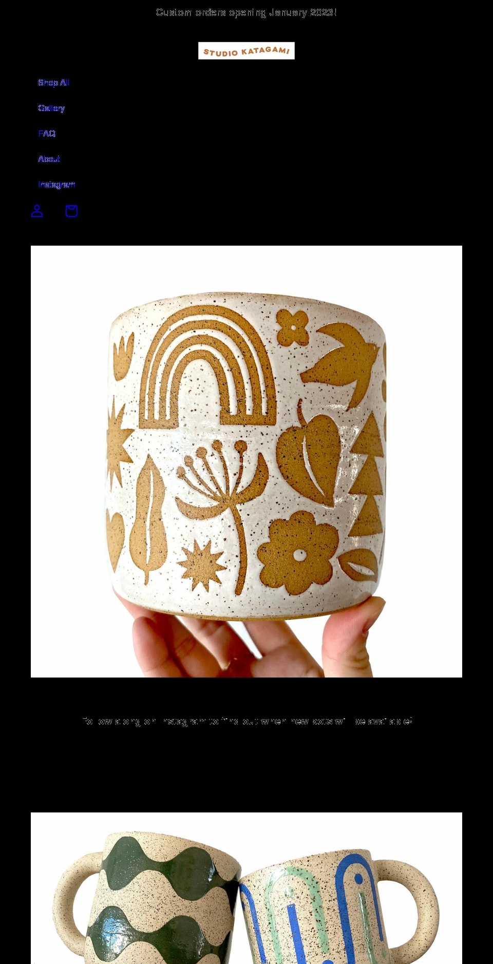 studiokatagami.com shopify website screenshot