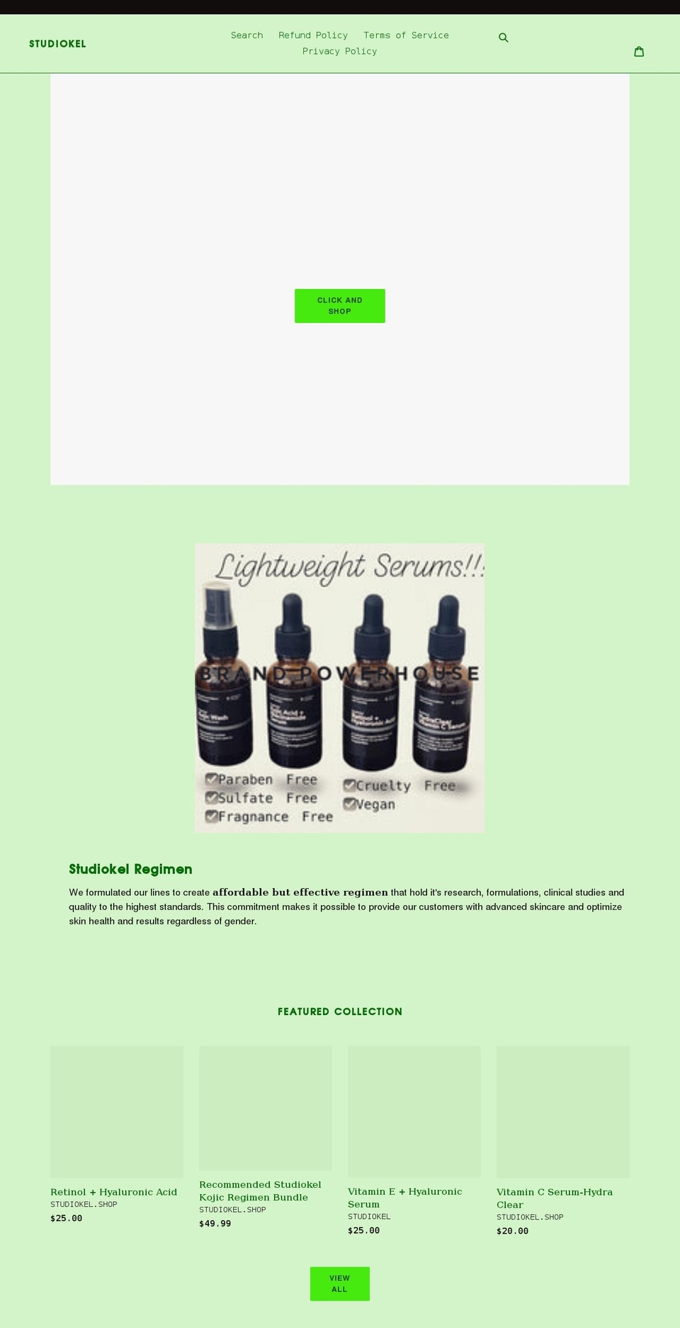 studiokel.shop shopify website screenshot