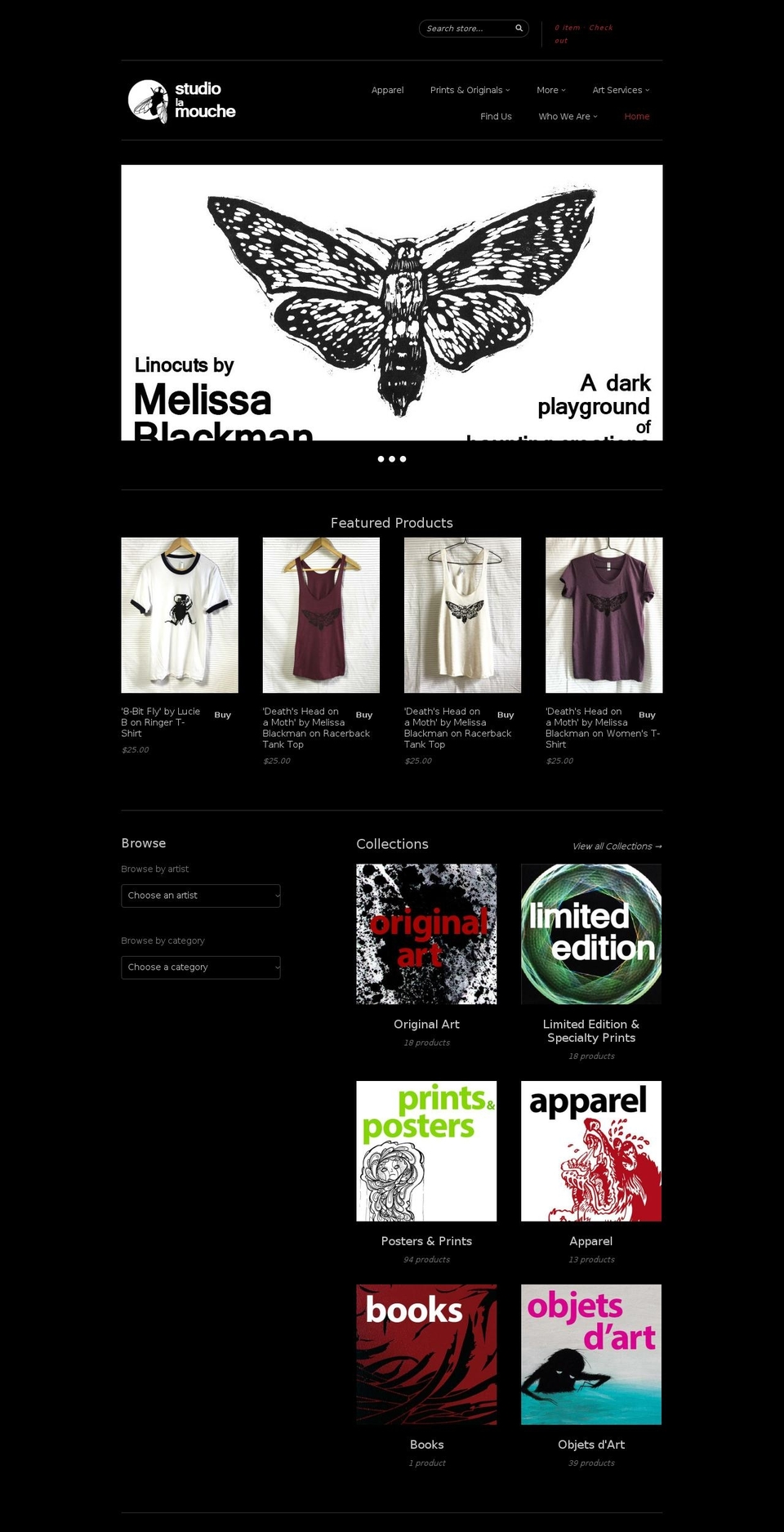 new standard Shopify theme site example studiolamouche.com