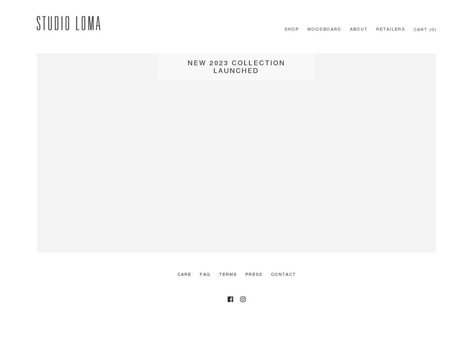 studioloma.com shopify website screenshot