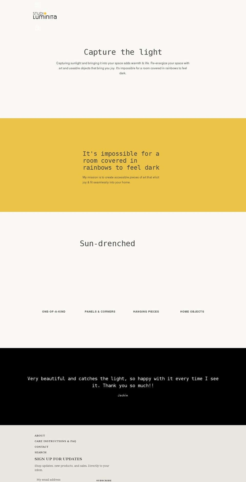 studioluminita.com shopify website screenshot