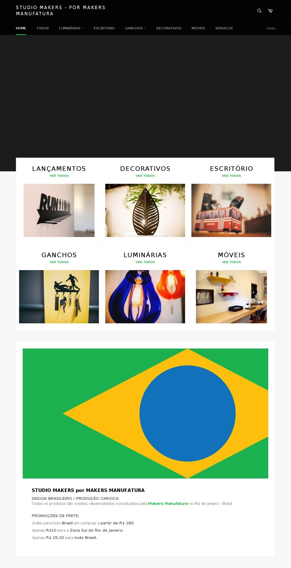 studiomakers.com.br shopify website screenshot