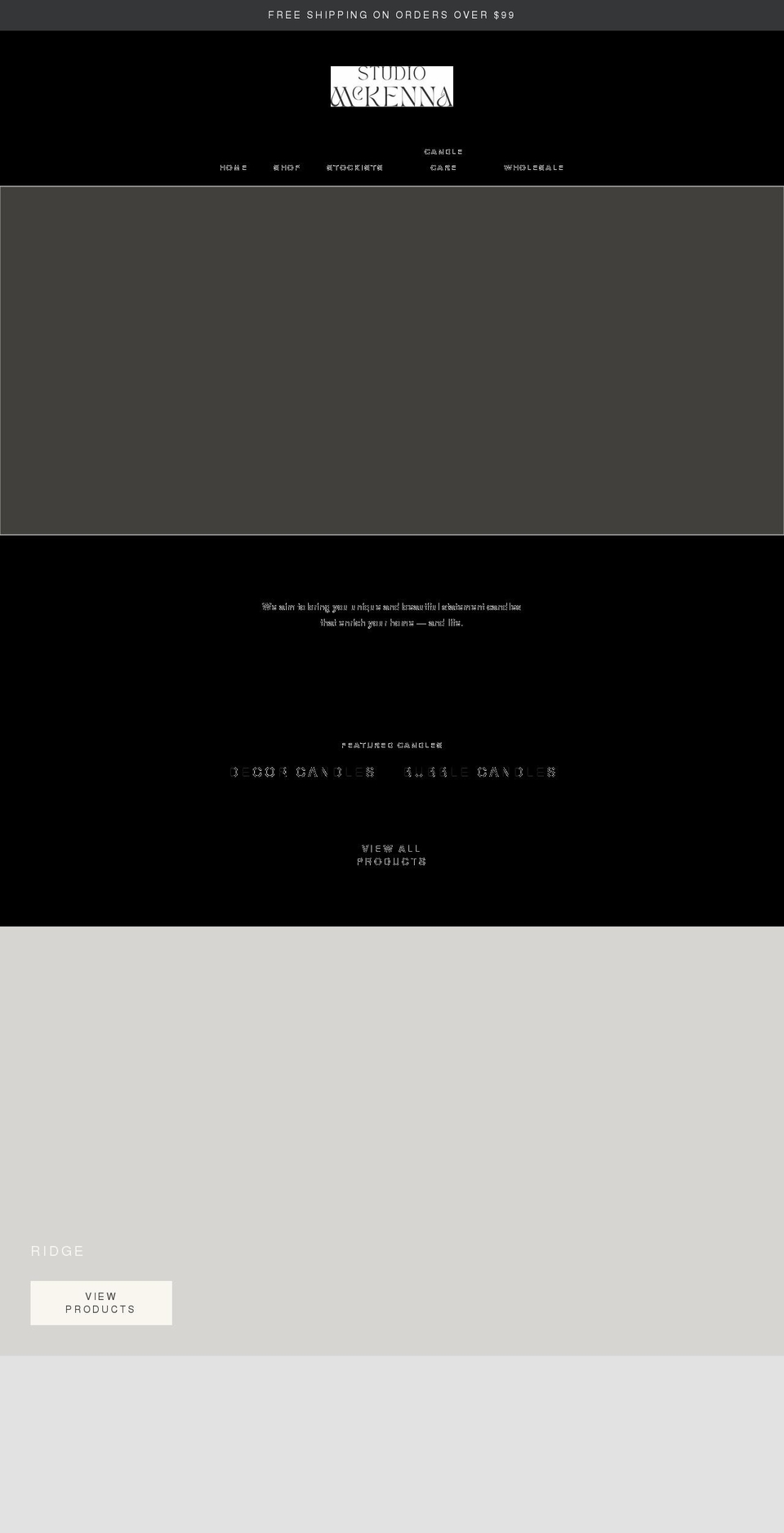 studiomckenna.com shopify website screenshot