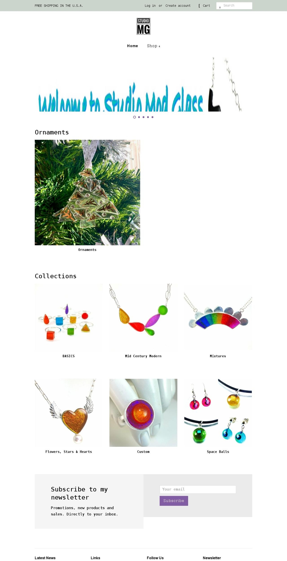 studiomodglass.com shopify website screenshot