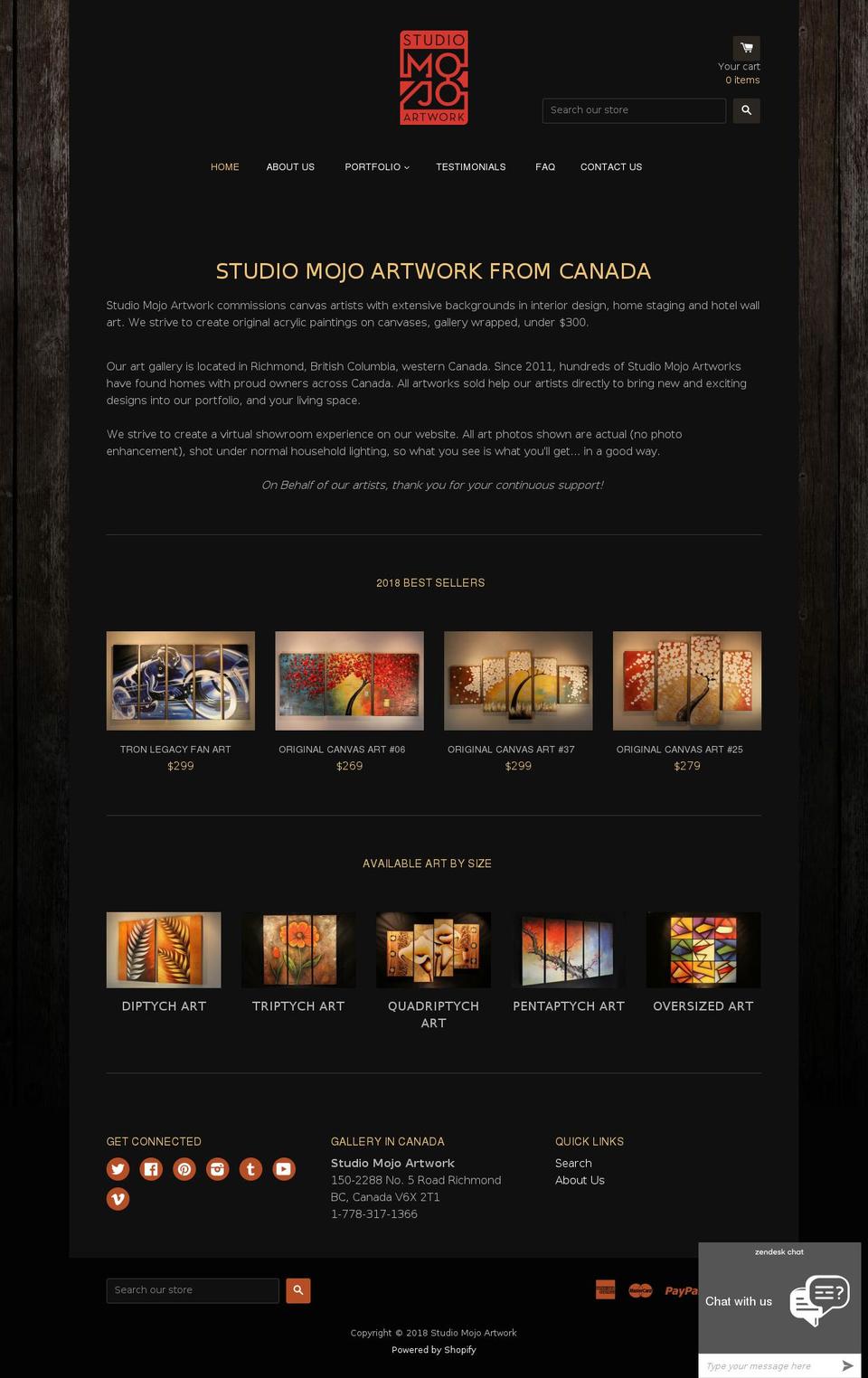 studiomojo.net shopify website screenshot