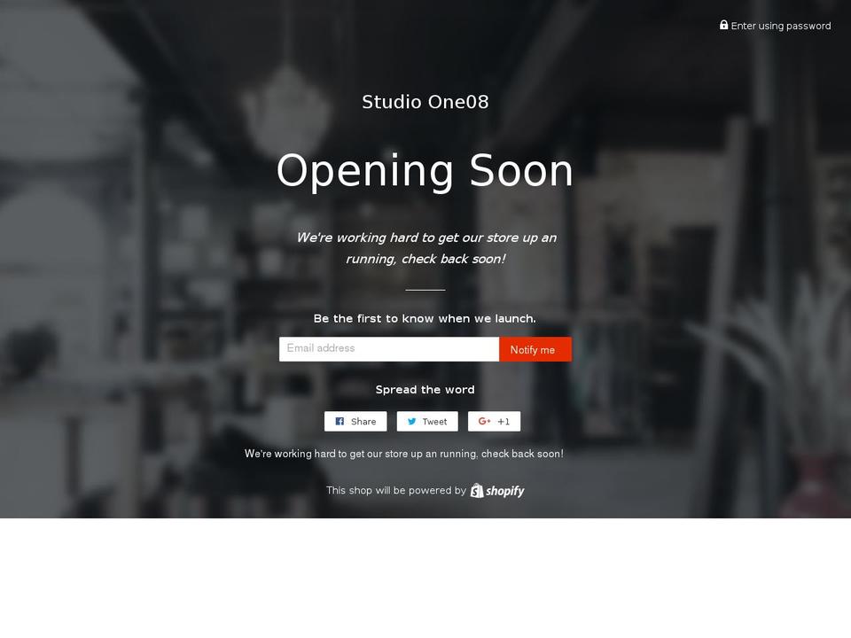 studioone08.com shopify website screenshot