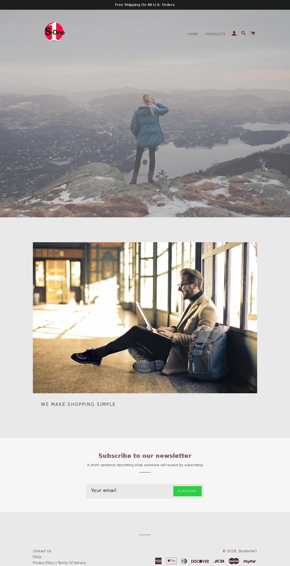studioone1.com shopify website screenshot