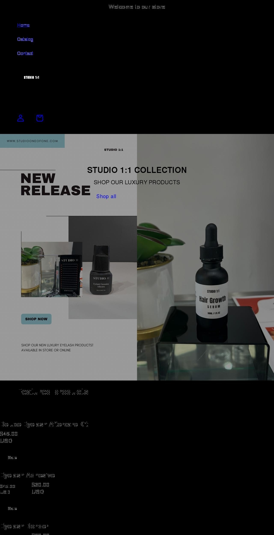 studiooneofone.com shopify website screenshot