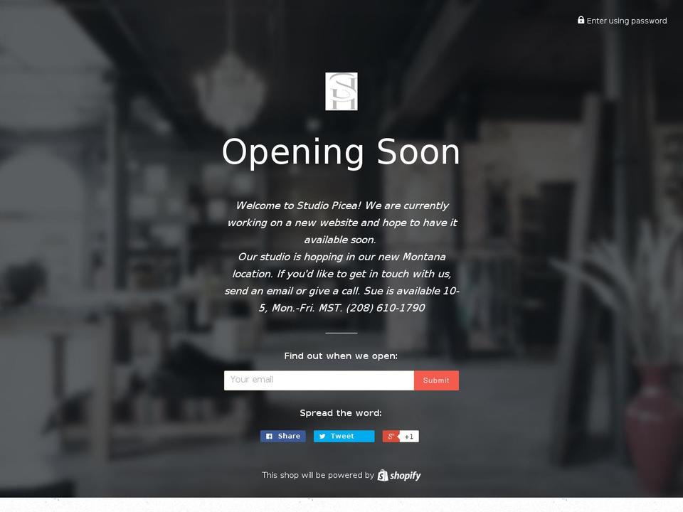 studiopicea.com shopify website screenshot