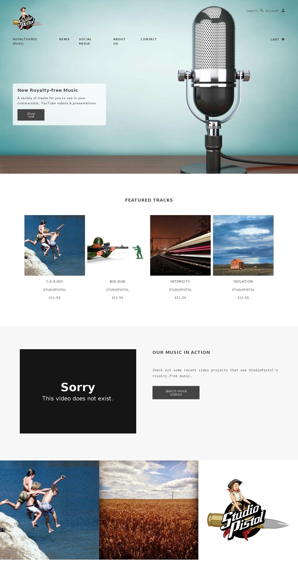 studiopistol.com shopify website screenshot