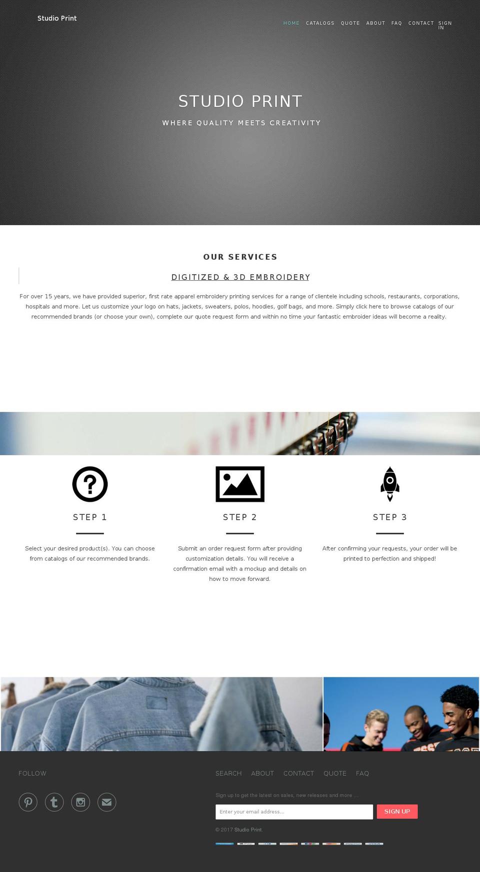 studioprint.us shopify website screenshot