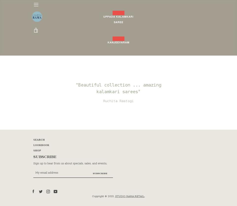 studioramaonline.com — Shopify storefront screenshot