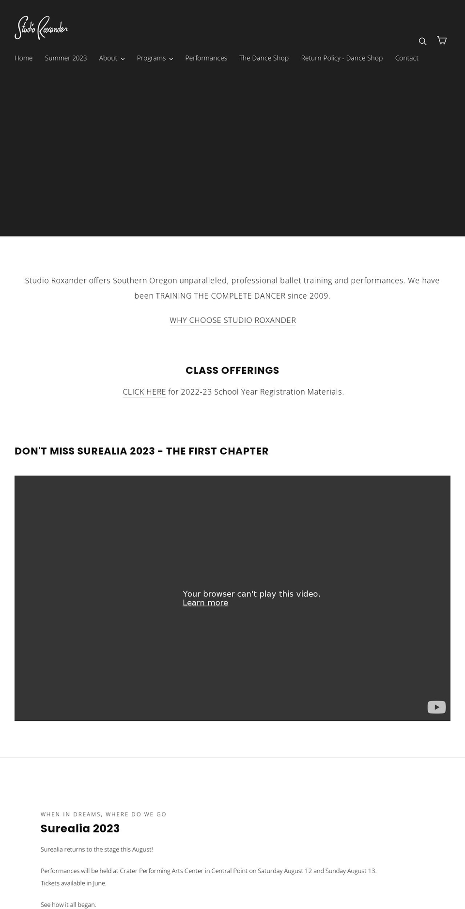 studioroxander.com shopify website screenshot