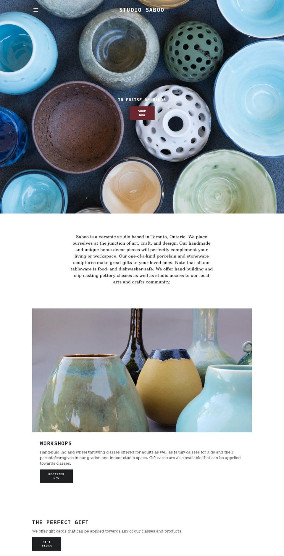 studiosaboo.com shopify website screenshot