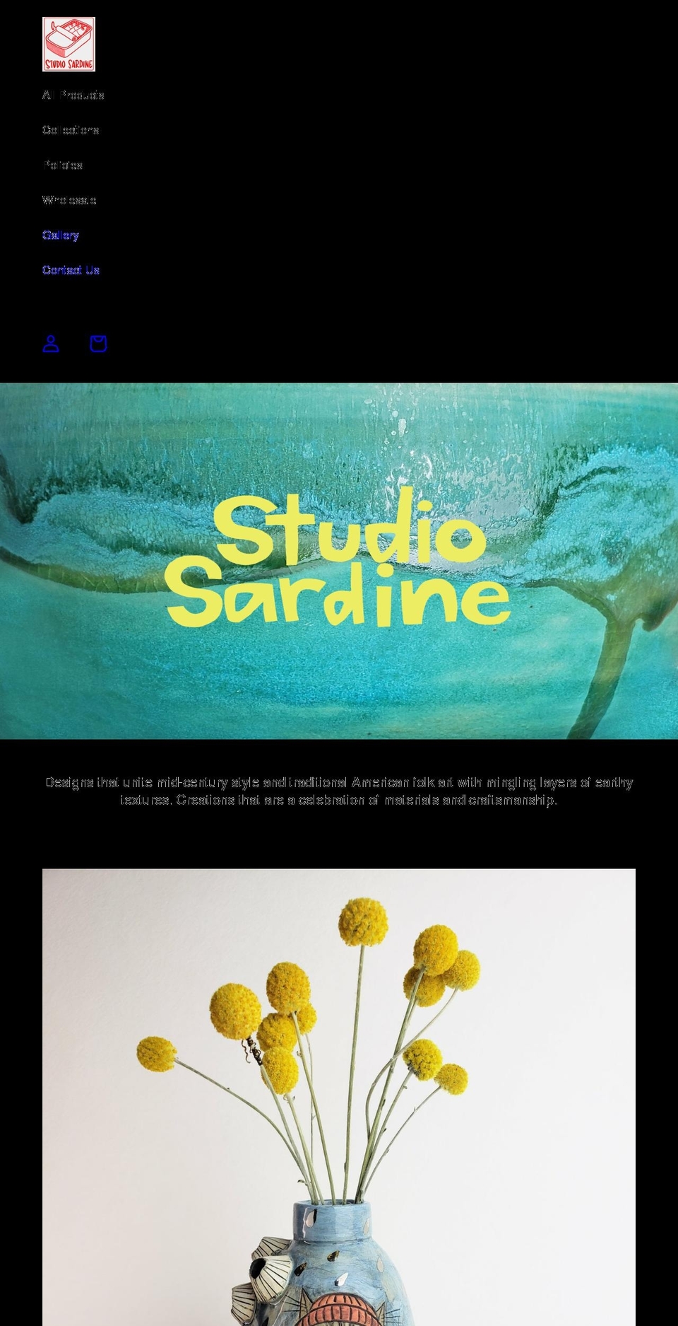 studiosardine.com shopify website screenshot
